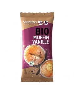Muffins de vainilla sin gluten Bio 140g Schnitzer