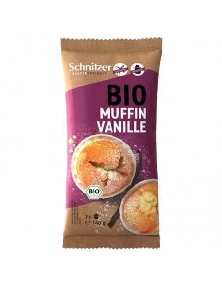 Muffins de vainilla sin gluten Bio 140g Schnitzer
