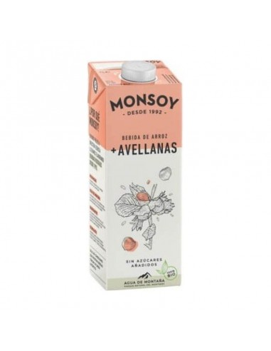 Bebida de arroz y avellanas Bio 1l Monsoy