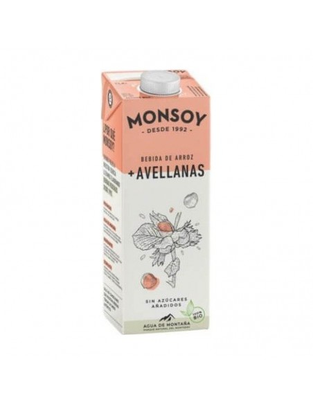 Bebida de arroz y avellanas Bio 1l Monsoy