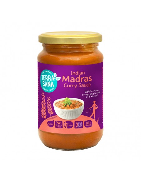 Salsa curry Madras Bio 350g Terrasana