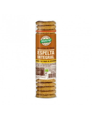 Galletas de espelta integral con limón y jengibre Bio 250g Biocop