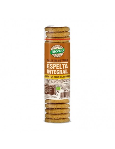 Galletas de espelta integral con limón y jengibre Bio 250g Biocop