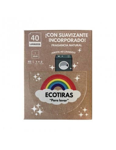 Detergente y suavizante en tiras 40 lavados Ecotiras