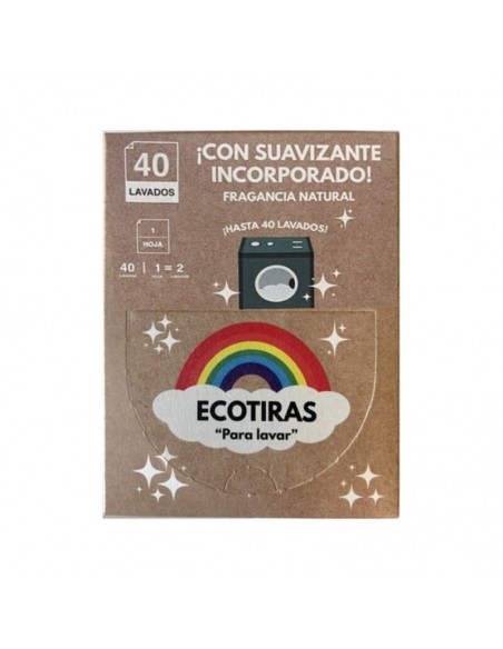 Detergente y suavizante en tiras 40 lavados Ecotiras