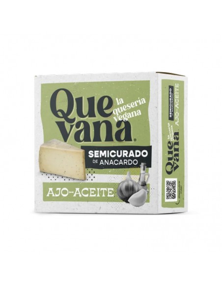 Semicurado de anacardos de ajo y aceite Bio 160g Quevana
