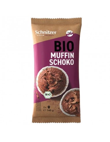 Muffins de chocolate sin gluten Bio 140g Schnitzer