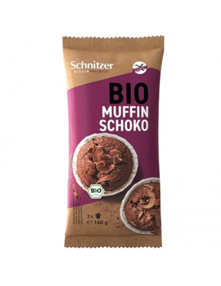 Muffins de chocolate sin gluten Bio 140g Schnitzer