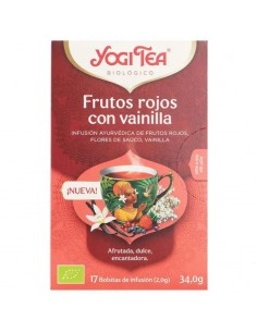 Frutos rojos con vainilla Bio 17 bolsitas Yogi Tea