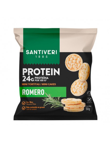 Mini tortitas protein romero 50g Santiveri