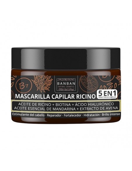 Mascarilla capilar ricino 5 en 1 250ml Banban