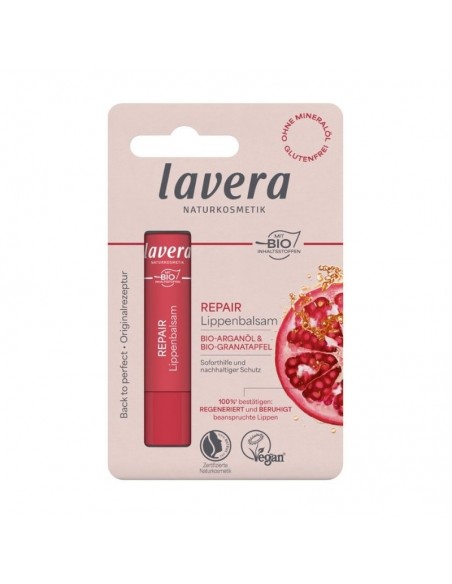 Bálsamo labial reparador Argán y Granada Bio 4,5g Lavera