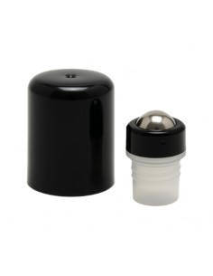 Tapón negro y roll-on de acero inoxidable DIN18 Terpenic