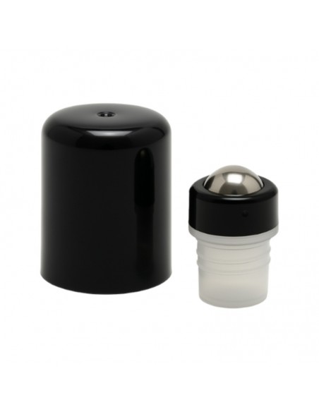 Tapón negro y roll-on de acero inoxidable DIN18 Terpenic