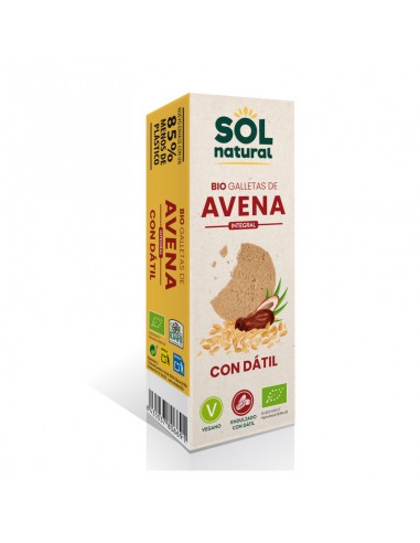 Galletas de avena endulzadas con dátil Bio 170g Sol Natural
