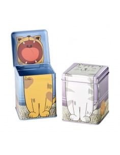 Lata Murphy para 100 g de té en dos modelos con gatos