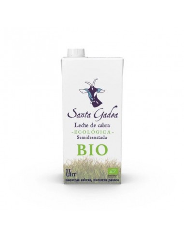 Leche de cabra semidesnatada UHT Bio 1L Santa Gadea
