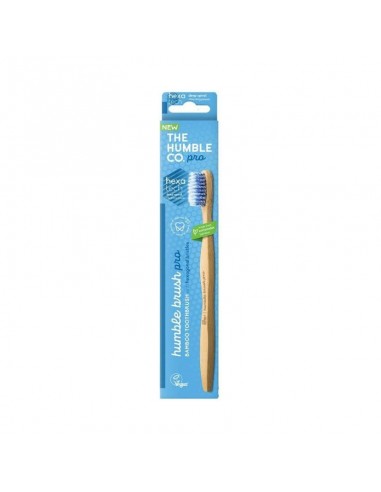 Cepillo dental de bambú Pro Hexatech azul suave The Humble Co
