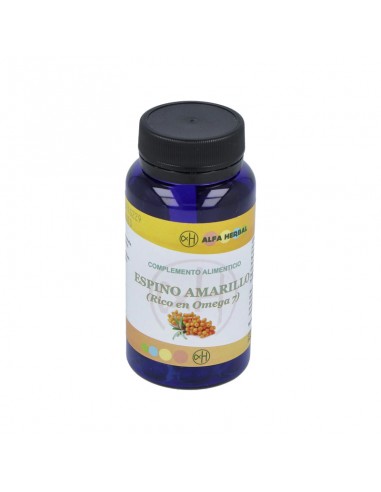 Espino amarillo Omega 7 Alfa Herbal envase de 90 perlas