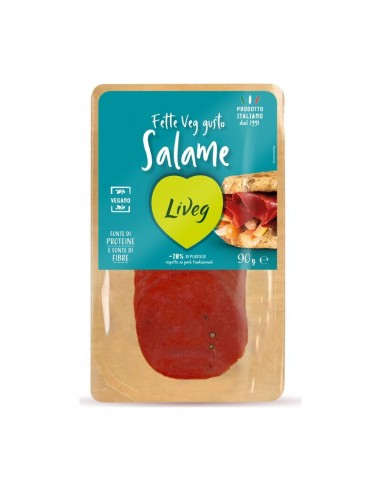 Lonchas vegetales estilo salami 90 g Liveg