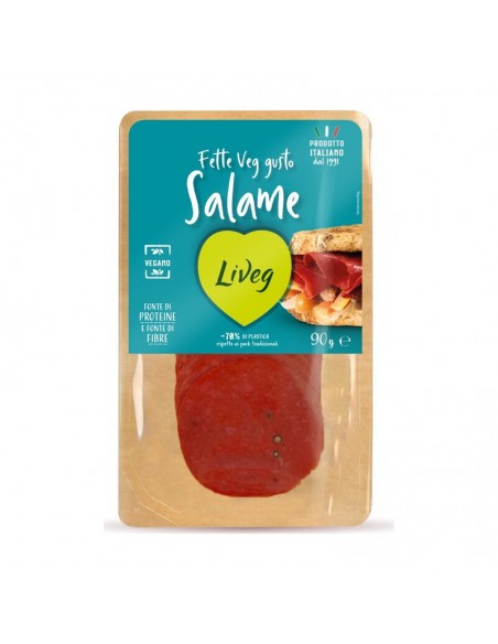Lonchas vegetales estilo salami 90 g Liveg
