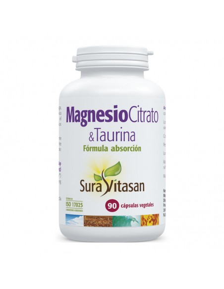 Magnesio Citrato y Taurina 90 cápsulas Sura Vitasan