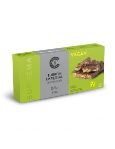 Turrón imperial de chocolate vegano 150g Castillo de Jijona