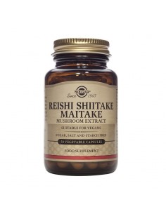 Reishi shiitake maitake 50 cápsulas vegetales Solgar