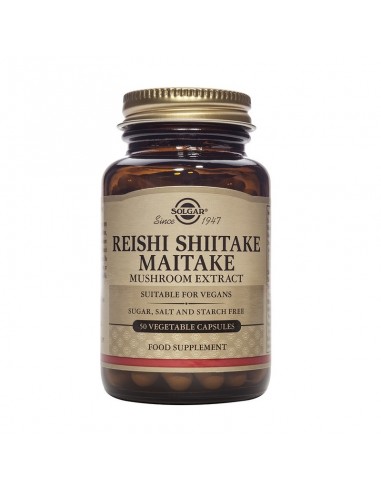 Reishi shiitake maitake 50 cápsulas vegetales Solgar