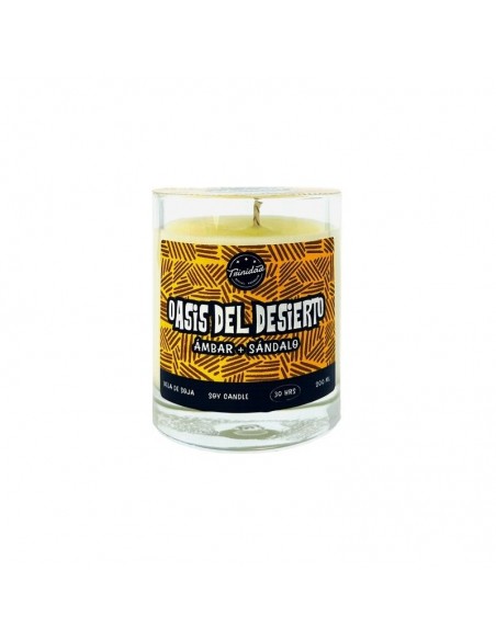 Vela vaso oasis del desierto ámbar y sándalo 200ml Trinidad