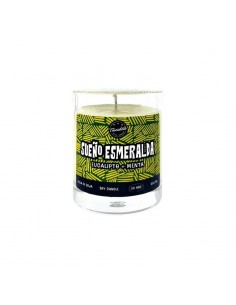 Vela vaso sueño esmeralda eucalipto y menta 200ml Trinidad