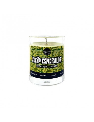 Vela vaso sueño esmeralda eucalipto y menta 200ml Trinidad