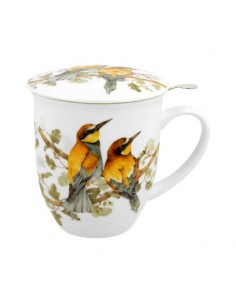 Taza Beeater de porcelana con filtro y tapa 400ml