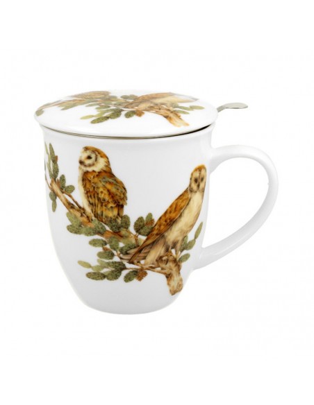 Taza Sowy de porcelana con filtro y tapa 400ml