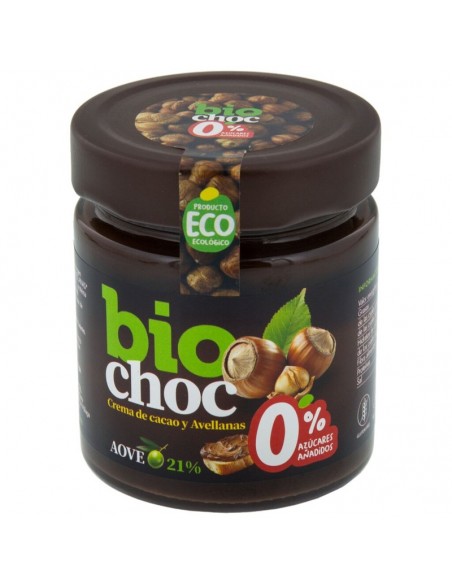 Crema de cacao y avellanas 0% azúcares añadidos Bio 200g Biochoc