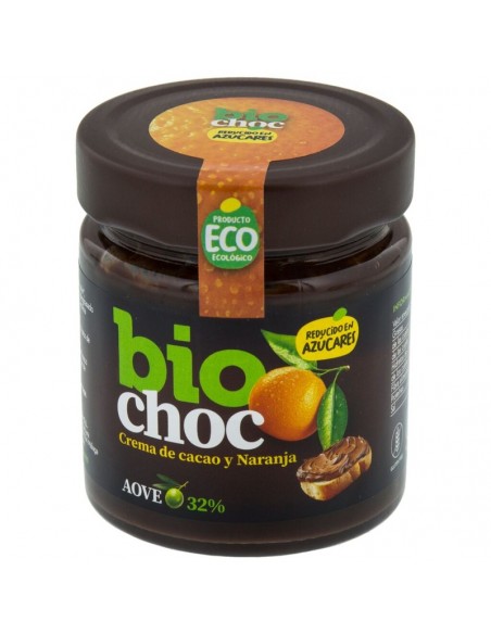 Crema de cacao y naranja reducida en azúcares Bio 200g Biochoc
