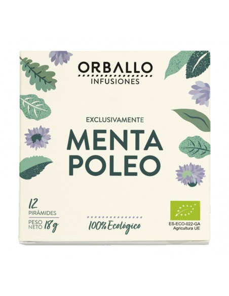 Menta poleo Bio Orballo en estuche de 12 pirámides compostables