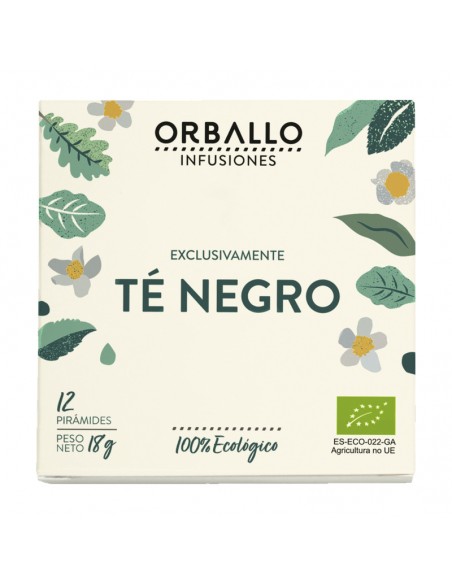 Té negro Bio Orballo en estuche de 12 pirámides compostables
