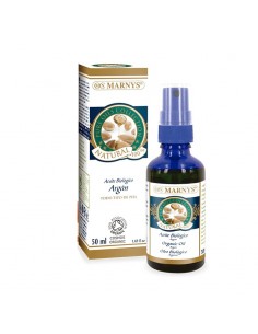 Aceite de argán Bio 50ml Marnys con botella pulverizadora y caja