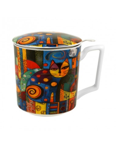 Taza Modern Cat porcelana 400ml con filtro y tapa DUO
