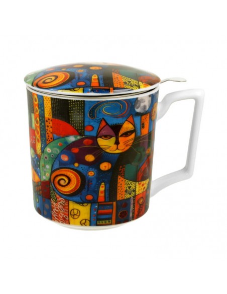Taza Modern Cat porcelana 400ml con filtro y tapa DUO