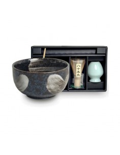 Set Ansen cerámica japonesa para matcha 500ml EDO Japan