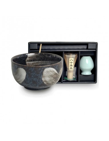 Set Ansen cerámica japonesa para matcha 500ml EDO Japan
