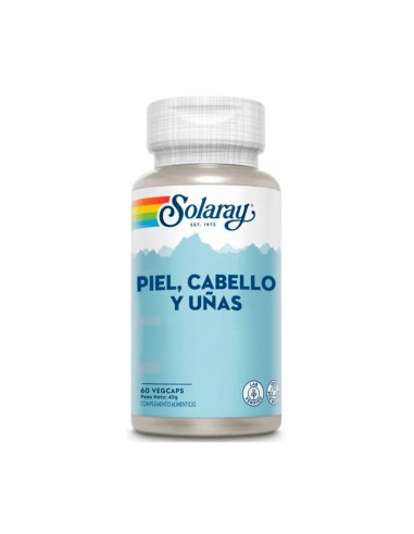 Bote de Piel, cabello y uñas 60 cápsulas Solaray