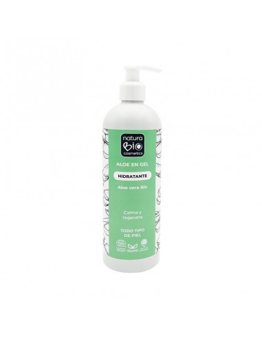 Botella con dosificador de gel hidratante de aloe vera Bio Naturabio de 500 ml