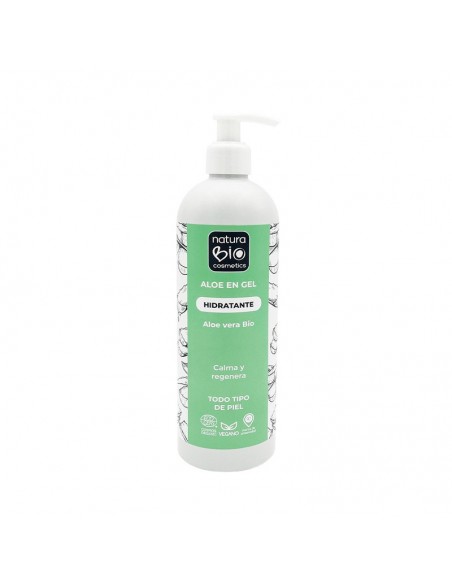 Botella con dosificador de gel hidratante de aloe vera Bio Naturabio de 500 ml