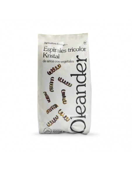 Bolsa de espirales tricolor Kristal de arroz Bio Oleander de 500 g