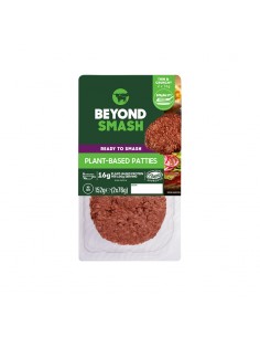 Envase Beyond Smash Beyond Meat con dos hamburguesas vegetales de 76 g