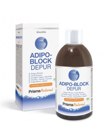 Bote y caja de Adipo-Block Depur 500 ml Prisma Natural