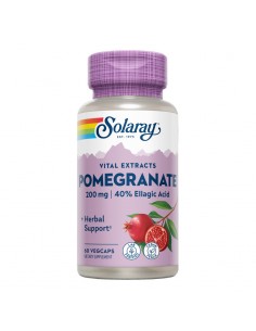 Bote de Pomegranate 200 mg Solaray con 60 cápsulas vegetales